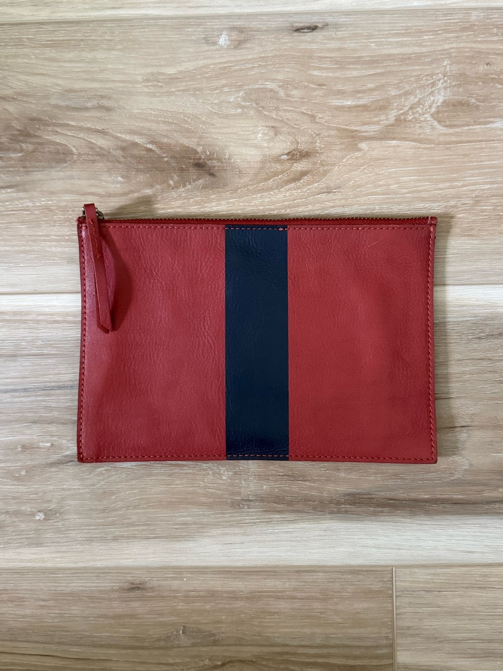 Madewell leather clutch